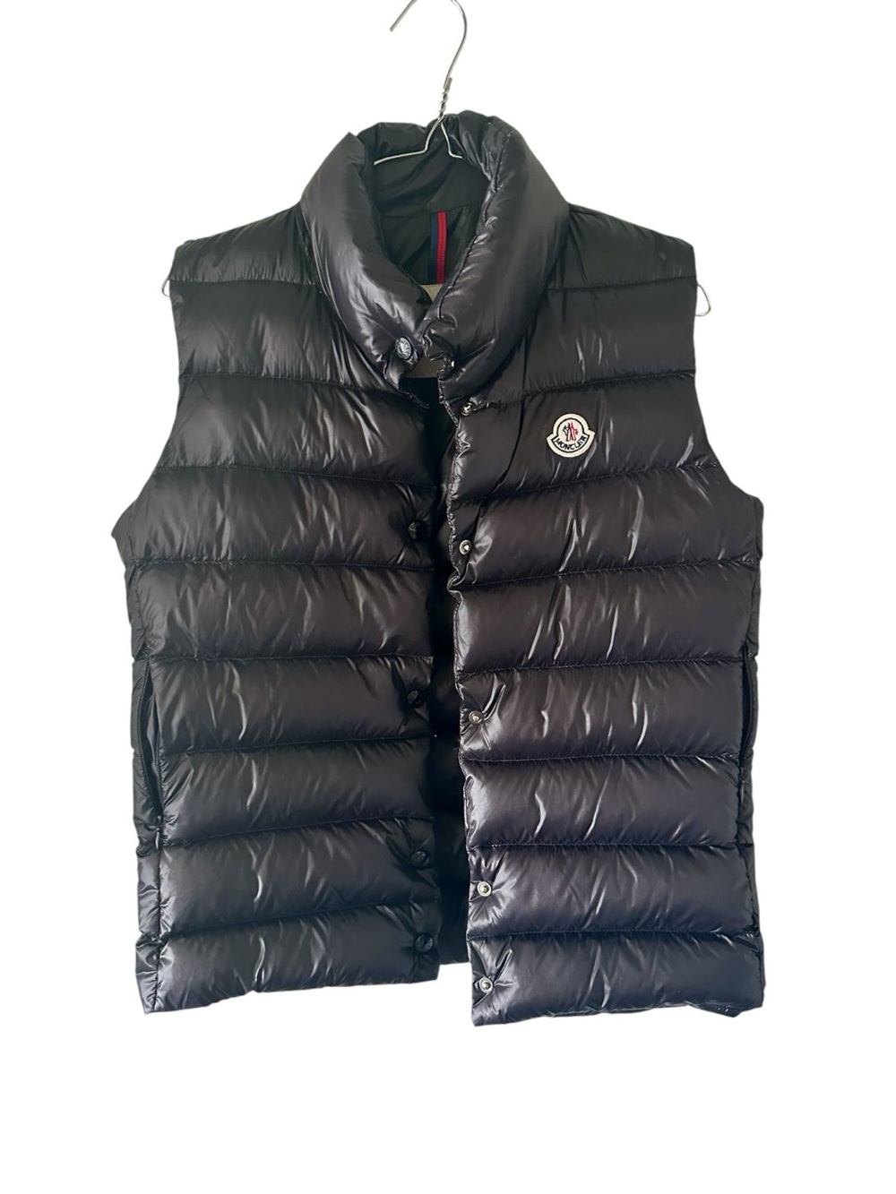 Moncler Original Women’s Glossy Black Quilted Down Vest